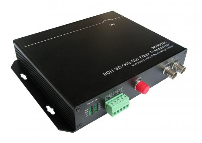 Convertidor del plug and play los 60km HD SDI, transmisor-receptor óptico de la detección auto del SD