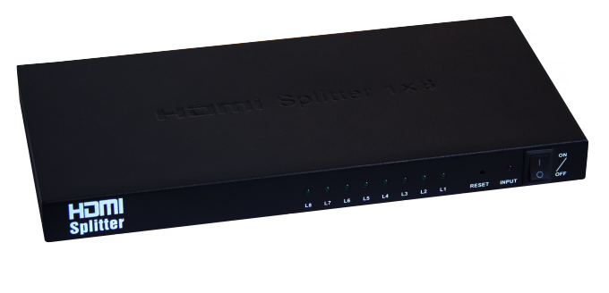 divisor del hdmi del puerto de 1.4a 1x8 8 para el divisor video 1 del puerto HDMI del divisor 8 de la TV en 8 hacia fuera
