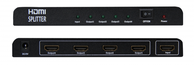 divisor del hdmi del puerto de 1.4a 1x2 2 para el divisor video 1 del puerto HDMI del divisor 4 de la TV en 4 hacia fuera