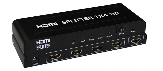 Mini divisor 1 de 4K 1.4a HDMI en 4 hacia fuera adentro (1 x 4) divisor de HDMI, ayuda 3D 1080P 4K x 2K