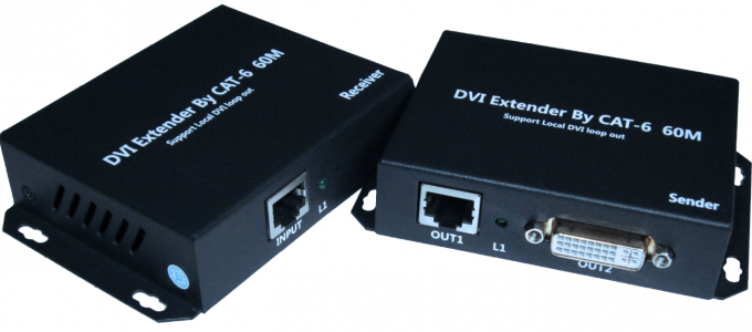 el repetidor del suplemento 3G de los 60M DVI sobre el solo gato 5E/6 HDMI locales coloca hacia fuera