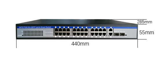 puerto 4 de la CA 110V-240V 24 del interruptor 10/100Mbps de Ethernet de 450W PoE para la cámara IP