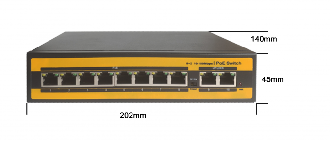 el 100M red del interruptor de Ethernet del PoE de 8 puertos para el sistema inalámbrico de la cámara del IP AP/CCTV