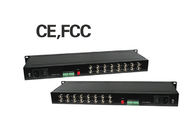 China Vídeo del canal del convertidor 16 de la fibra del puerto los 60km de FC medios 1 dato de la vuelta del canal RS485 compañía