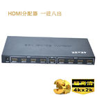 China 3D divisor 1 de HDMI del divisor 1 x 8 del vídeo 4K HD HDMI en 8 hacia fuera compañía